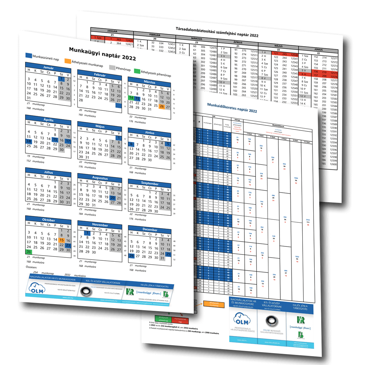 Díjmentes segédanyagok naptárak - Munkaügyi Fórum