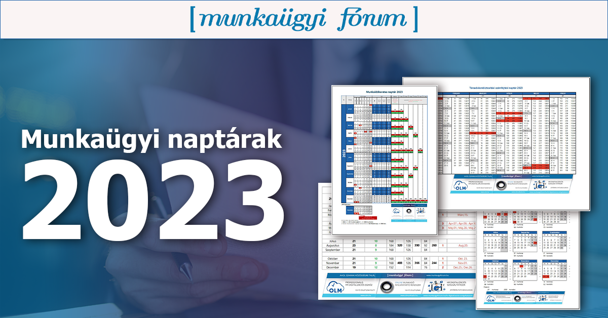 Munkaügyi naptárak 2023 - Munkaügyi Fórum