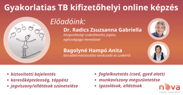 Gyakorlatias TB kifizetőhelyi online képzés - Nova Akadémia