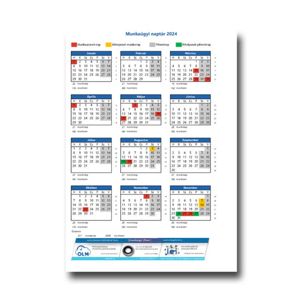 Munkaügyi Naptár 2024 - Munkaügyi Fórum