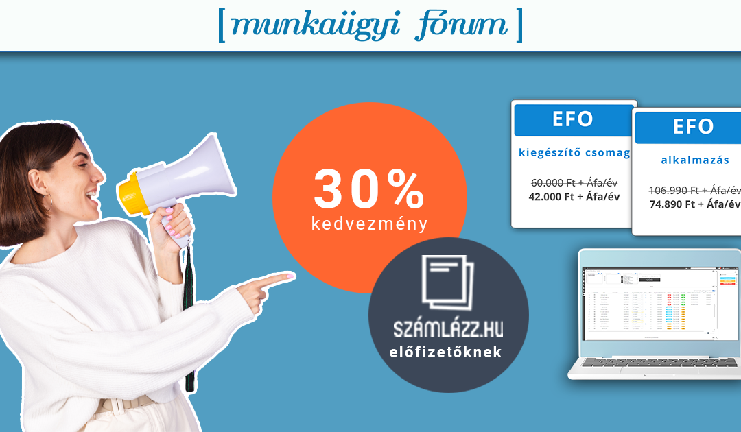 Rendkívüli 30%-os kedvezmény az egyszerűsített foglalkoztatottakat kezelő alkalmazásra