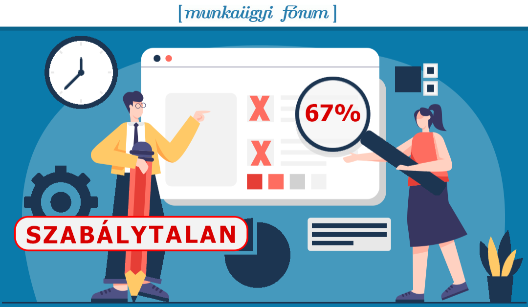 A munkáltatók 67%-nál tártak fel munkaügyi jogsértést a 2023-as év első negyedévében